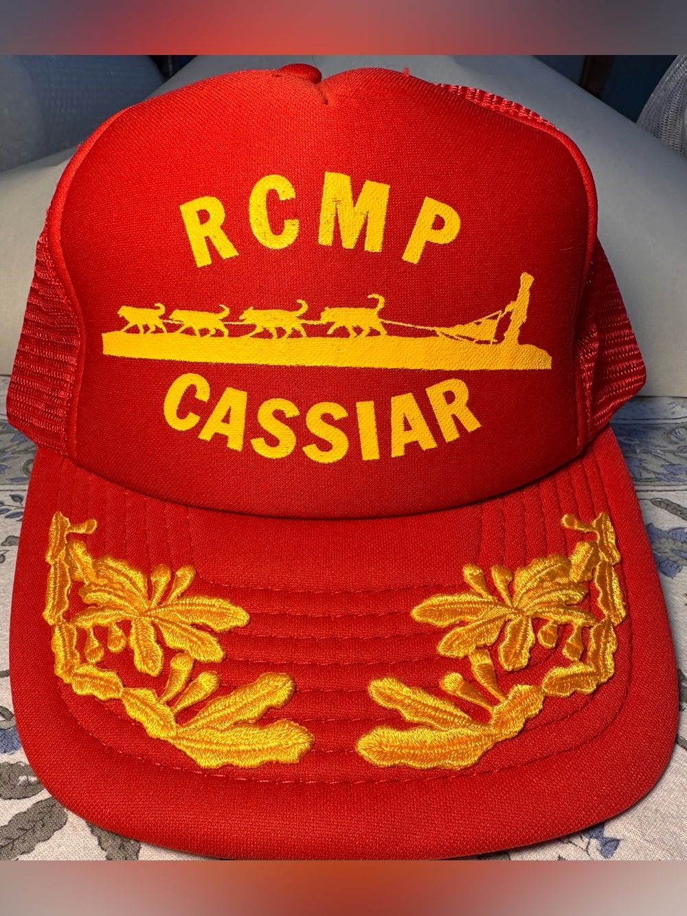 Vintage 80s RCMP Cassiar BC Trucker Hat Wilson Snapback Officer Scrambled Eggs